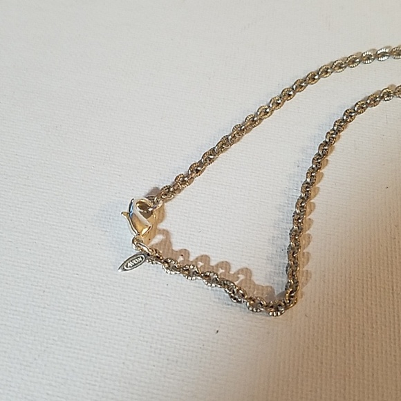 Turquoise Beaded Faux Silver 16" Chain - Picture 3 of 3